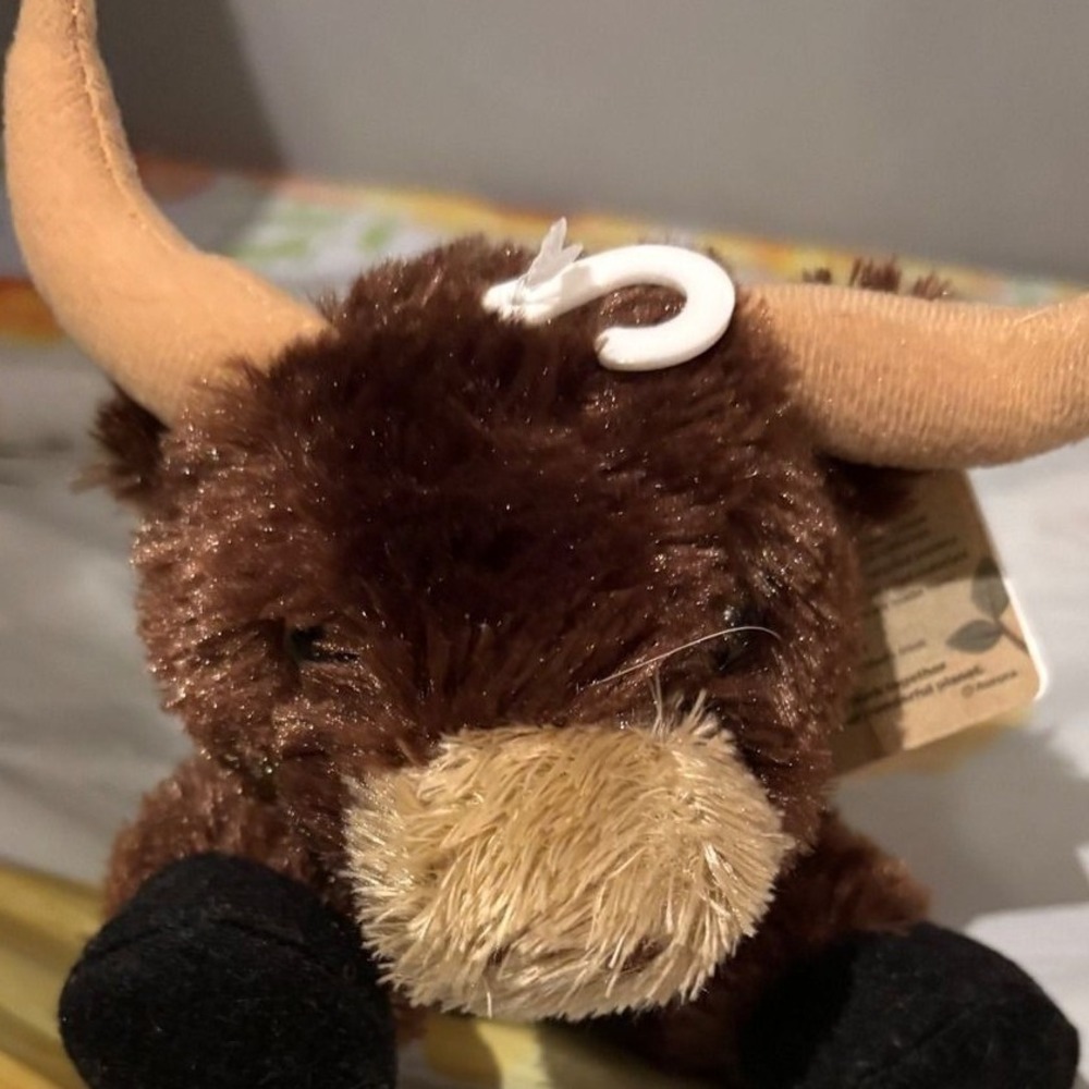 Aurora Highland Cow Plush Brown Stuffed Animal Eco Nation Toy NWT